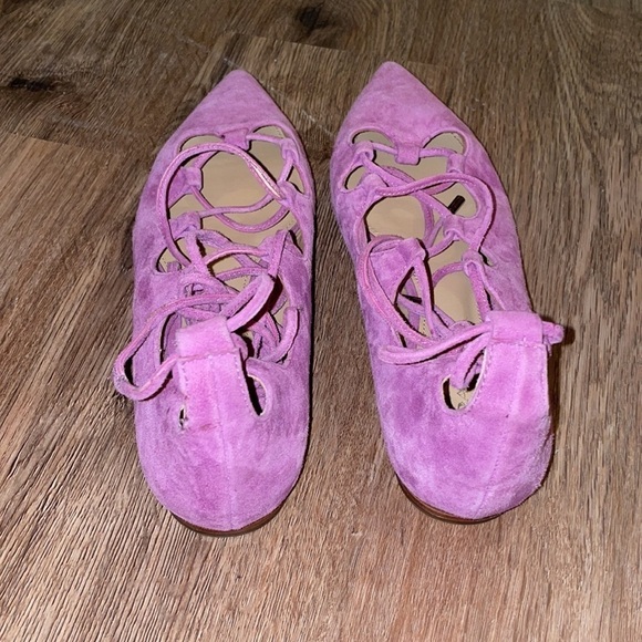 Coach Pointed Toe Flats with Lace Up size - 7.5B - Picture 2 of 5